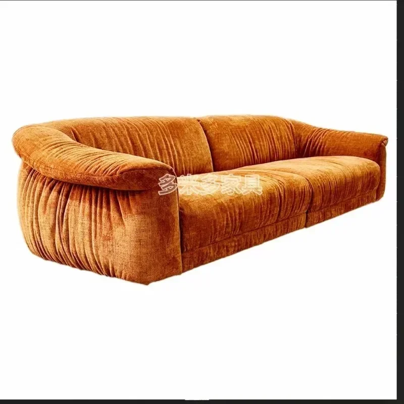 Cream style home living room apartment straight row fabric pocket sofa designer creative Internet celebrity