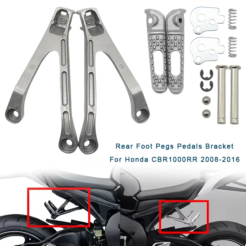 

For Honda CBR 1000RR CBR1000 1000 RR 2008 2009 10 11 12 13 14 15 16 Motorcycle Rear Passenger Footrest Foot Pegs Pedals Bracket