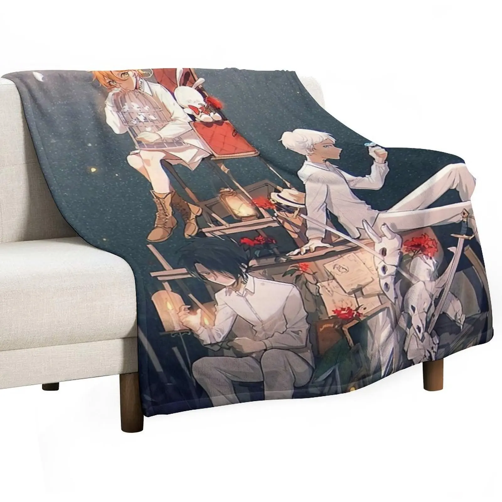 

Best Anime The Promised Neverland Throw Blanket Blankets Sofas Of Decoration Winter beds Blankets For Baby Hairys Blankets