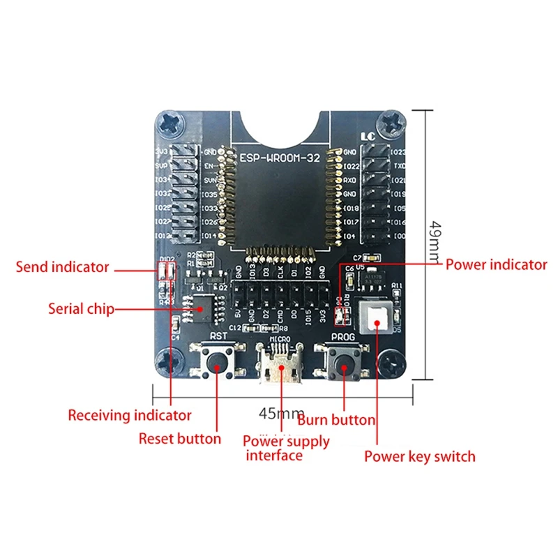 Top Deals Test Burn Board Small Batch Burn Fixture For ESP-WROOM-32 Minimum System Development Module