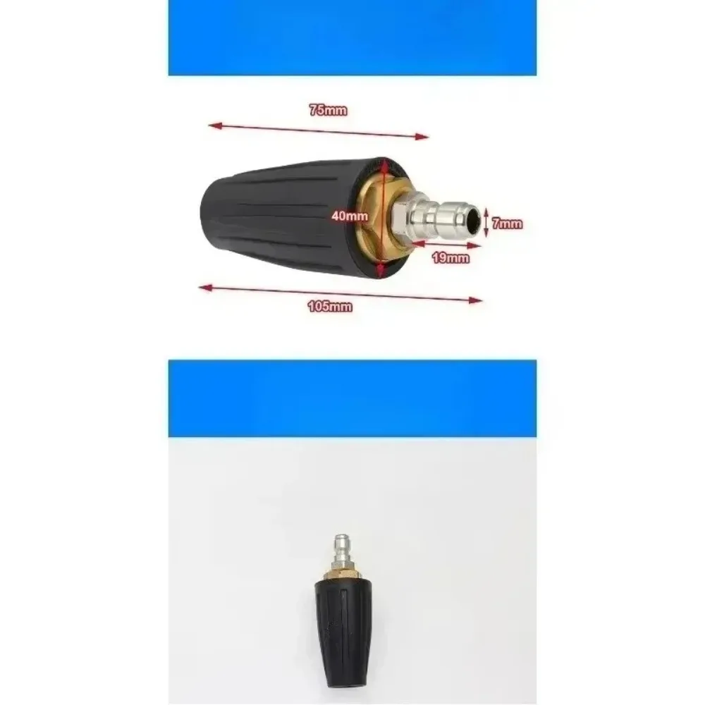 1pcs Cleaning Accessories Brass 360 Rotating Turbine Nozzle Spray with 1/4 