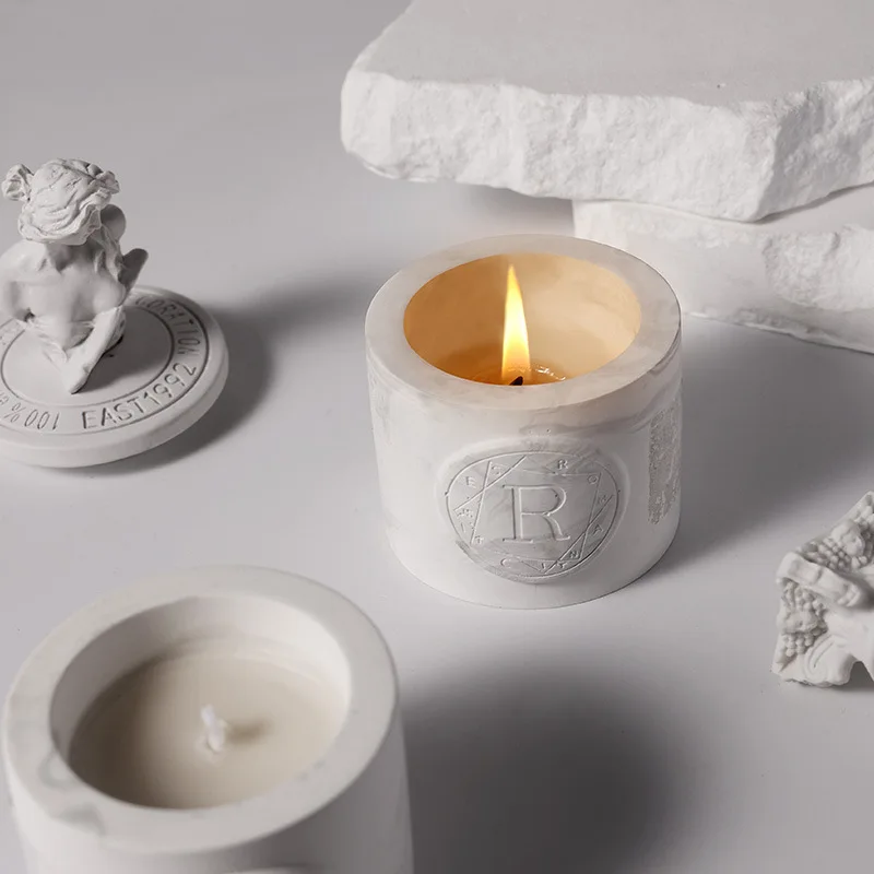 Gypsum Statue Aromatherapy Candle Niche Fragrance Soy Decoration Bedroom Non-smoking Companion Gift Box