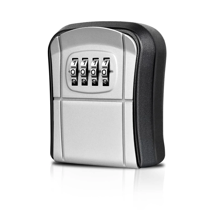 

Key Box Wall Mounted Mini Key Safe Outdoor Key Box With Resettable 4-Digit Numeric Code Waterproof Key Box