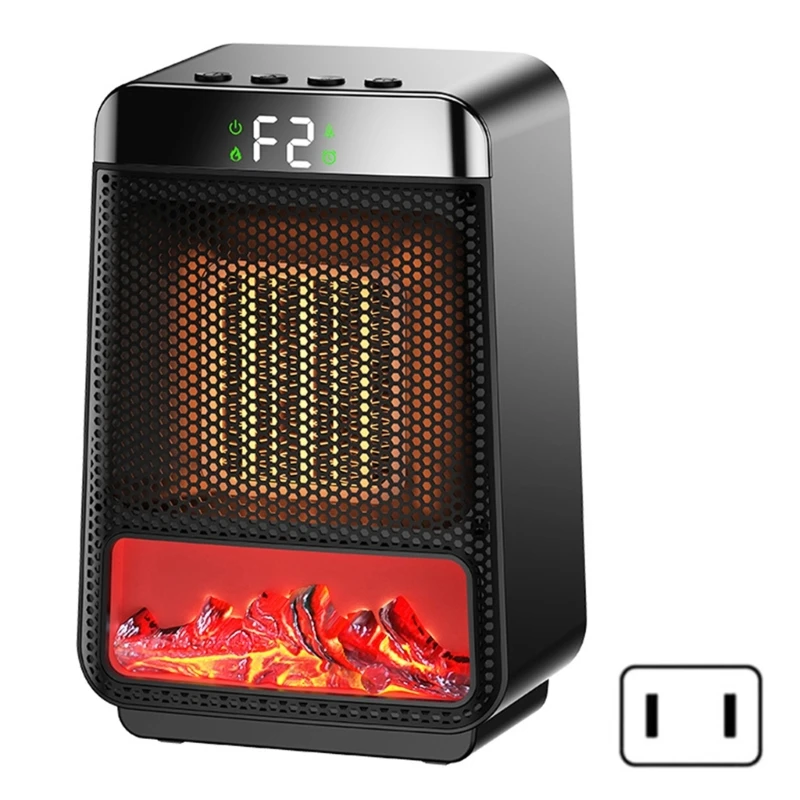 Indoor Electric Space Heater Powerful 2 Speed Setting Portable Electric Heater for Office Desk and Outdoor Camping