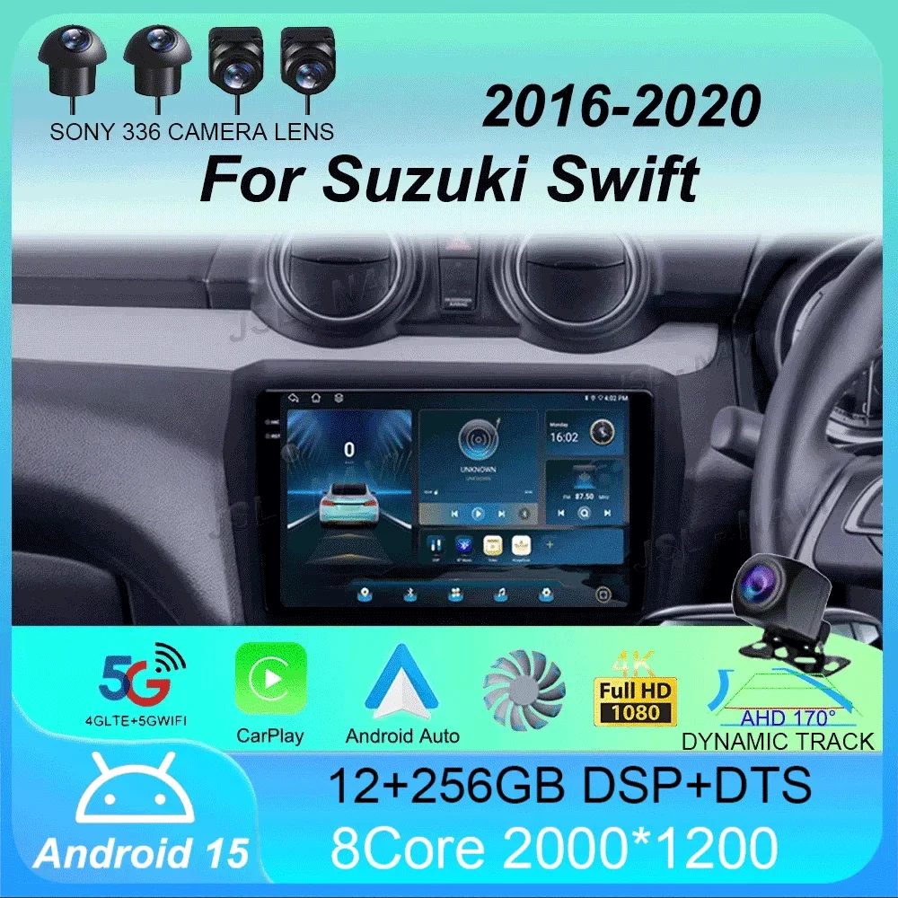 

Car Radio Android 15 Carplay Auto 2K Screen Multimedia Player For Suzuki Swift 2016 - 2020 Autoradio GPS Stereo 2din Head Unit
