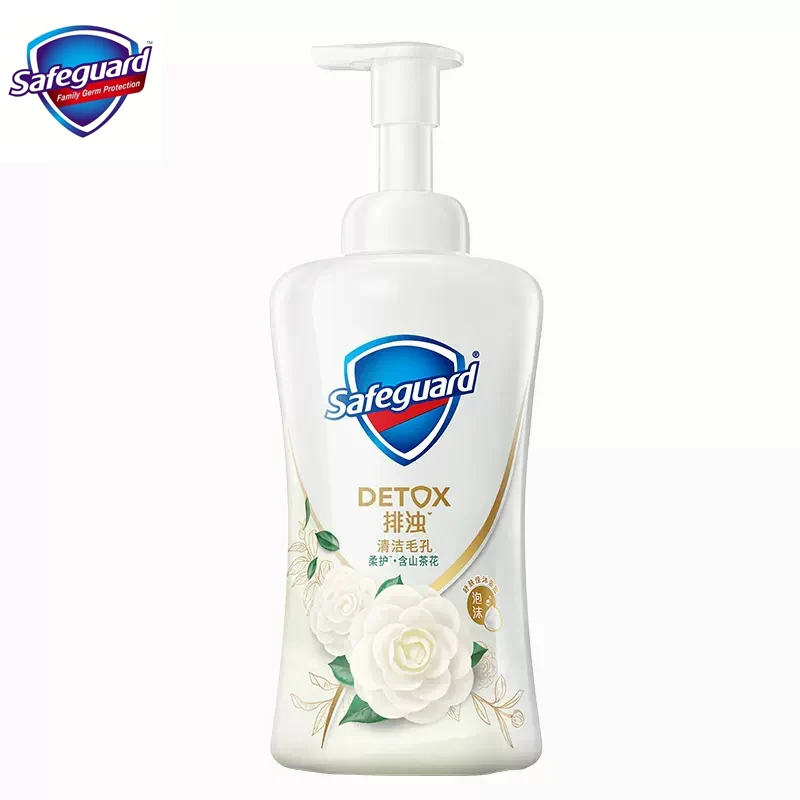 Safeguard Detox Body Wash 400 ML Camellia Foaming Bath Shower Gel Long-lasting Fragrance Skin Beauty Deep Clean Instant Foaming