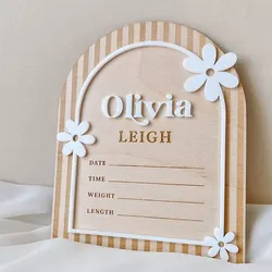 Custom Name Hospital Announcement Signs Daisy Flower Baby Announcement Name Plaques Daisy Name Announcement Signs for Girls