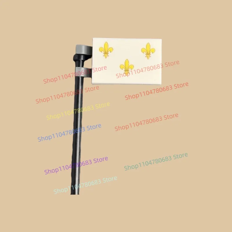 MOC اللبنات الحرة العلم الفرنسي DIY تجميع نموذج عرض قطعة الكرتون أنيمي الملحقات لعبة تعليمية هدية تحصيل