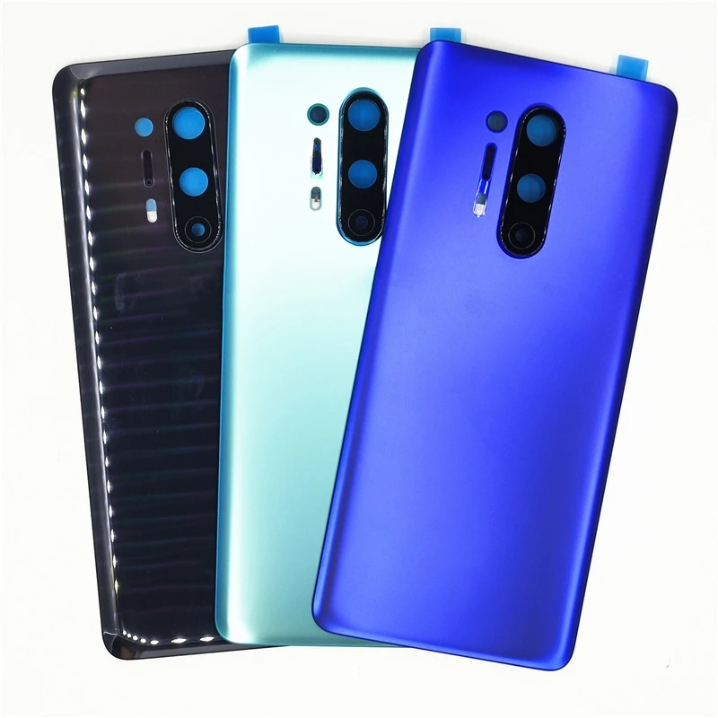 

Задняя стеклянная крышка для OnePlus 8 Pro, задняя крышка, запасная батарея, задняя крышка корпуса для One Plus 8 Pro + объектив камеры