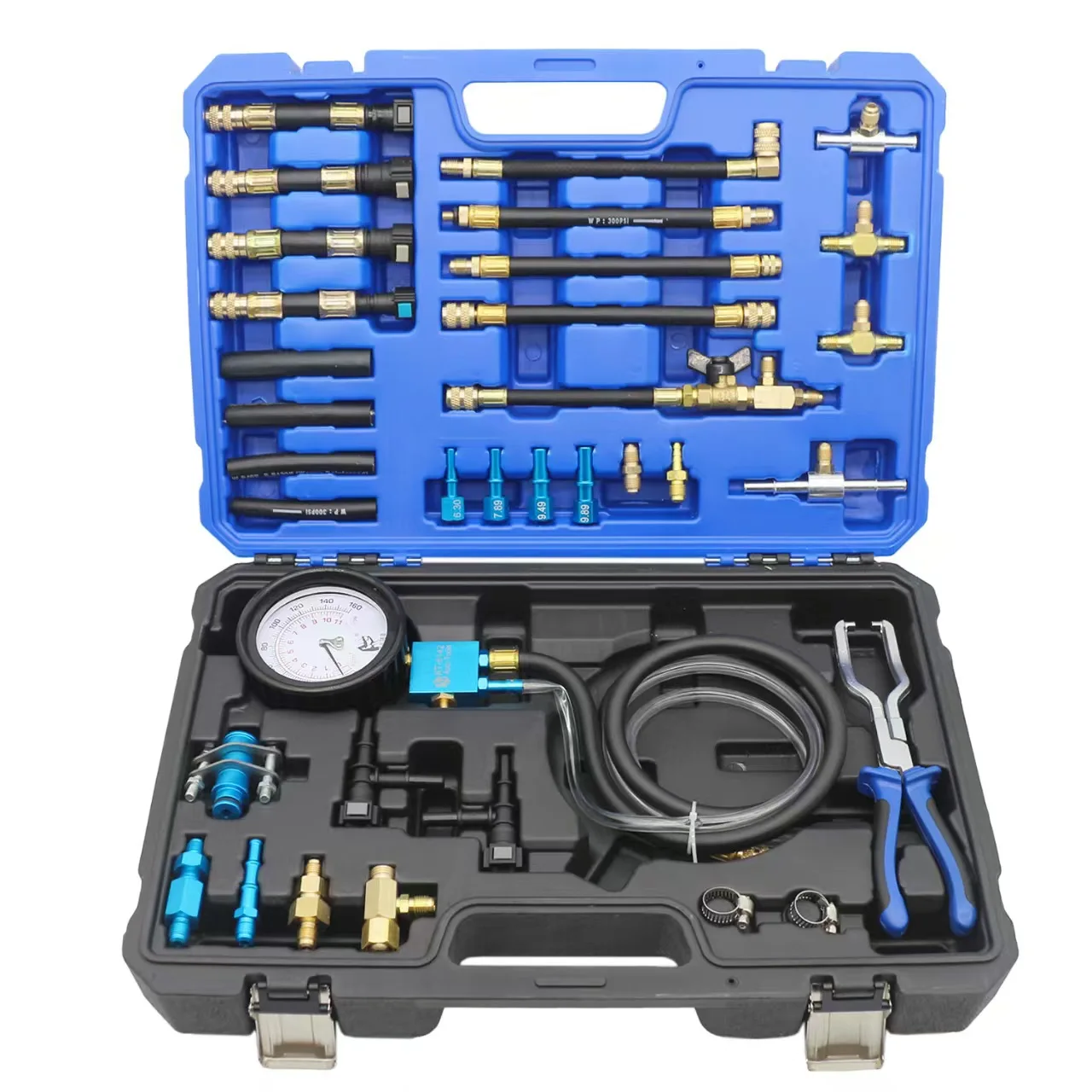 

Automobile Fuel Pressure Gauge 0-160PSI(1-11Bar) Fuel Injection Pressure Gauge Auto Repair Tester Fast Gasoline Pressure Gauge