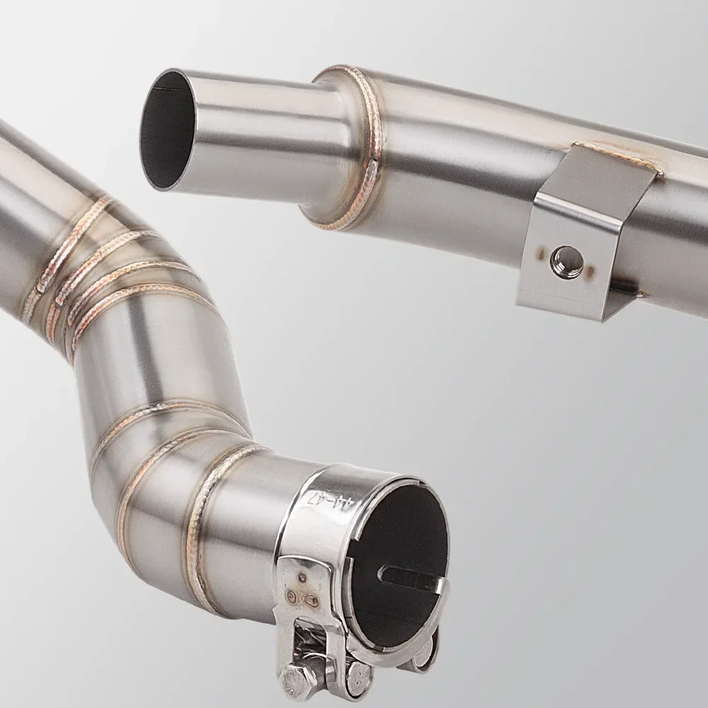 

Slip On For Benelli 502 c 502C Motorcycle Stainless Steel Middle Link Pipe Exhaust System Escape Moto Connect Original Muffler@