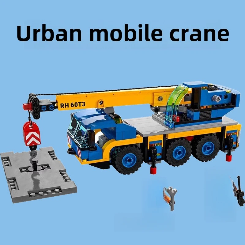 

Compatible Mobilkran MOC Sets City Series Building Blocks Mobile Crane Bulldozer Excavator Car Children's Toys Assembling Gift
