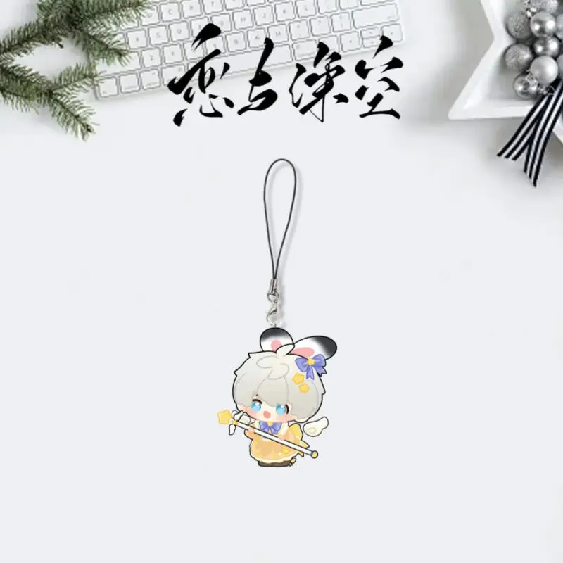 5 個の愛とディープスペースキーホルダーアニメザビエル・ラファエル携帯電話ストラップ漫画周辺機器バックパックペンダント装飾ジュエリー