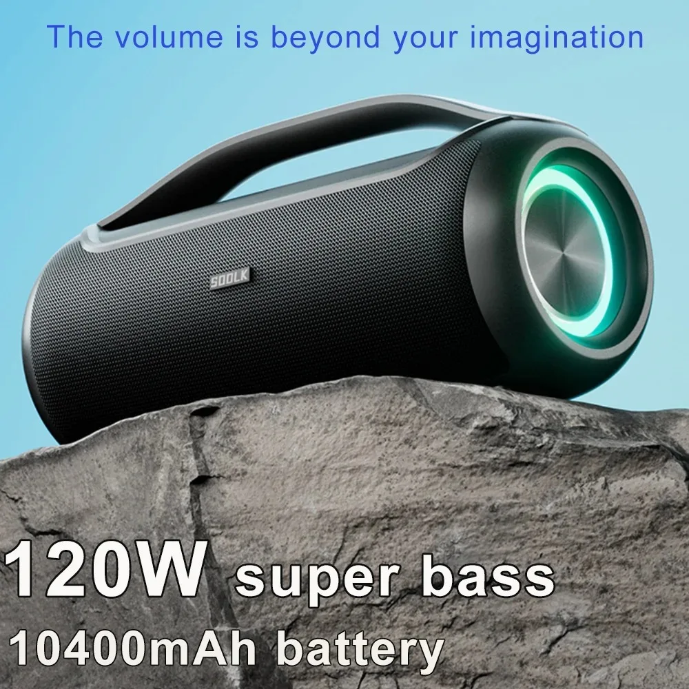 

120W Powerful Big Subwoofer Bluetooth Speaker Portable TWS Interconnection HIFI Stereo Sound Quality Caixa De Som Bluetooth T300