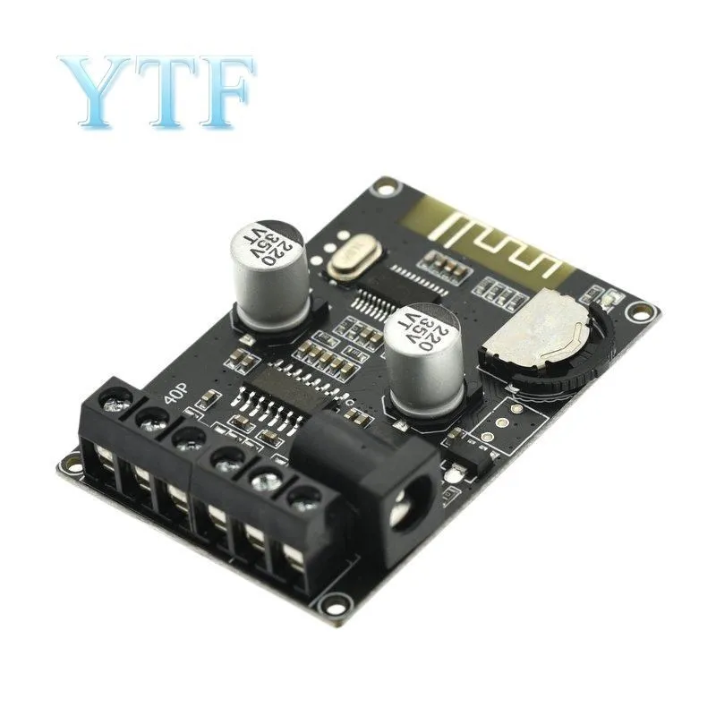 40Wx2 Stereo For Bluetooth-compatible 5.0 Power Amplifier Board Module DC 12V/24V High Power Digital Amplifier XY-P40W