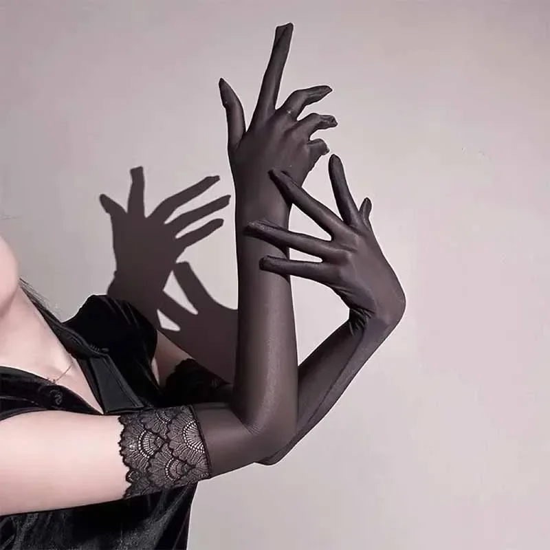 

Новые ультратонкие шелковистые кружевные перчатки-накладки на пальцы с эффектом блеска, прозрачные и сексуальные