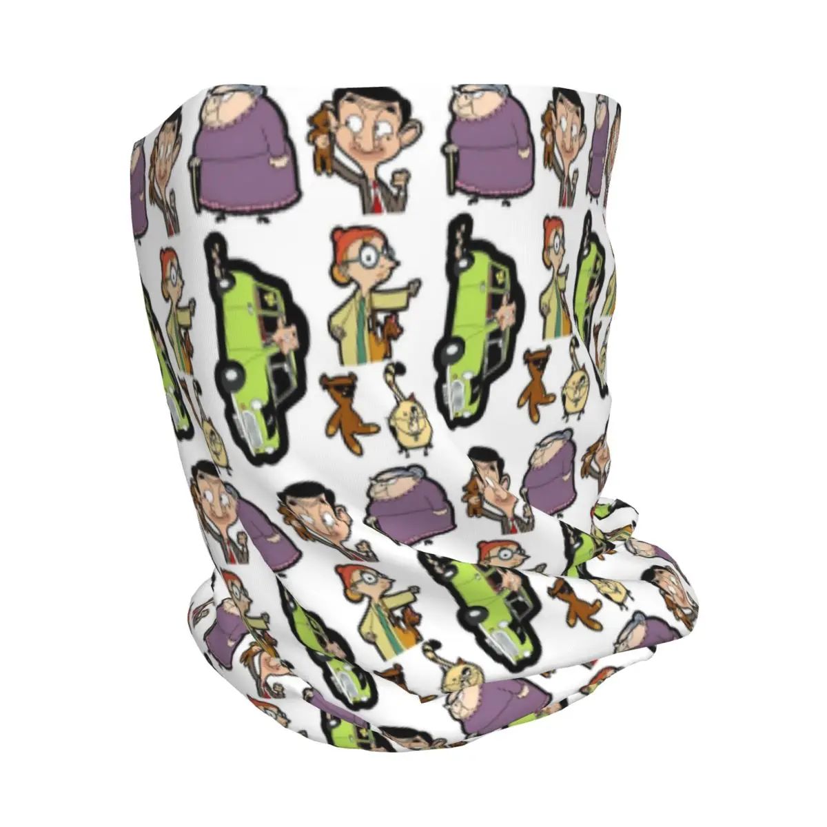 Mr. Bean Cartoon Bandana Neck Cover Face Scarf Multi-use Headwear Beanies Hat Unisex Adult Winter