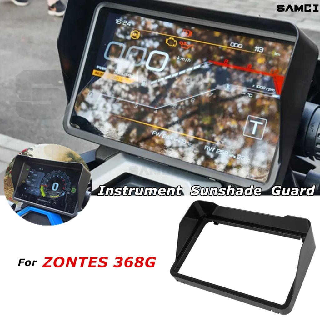 Protetor Solar para Painel de Instrumentos de Motocicleta ZONTES 368G 368 g G368 2024-2026 - Acessório de Proteção para Tela e Medidor