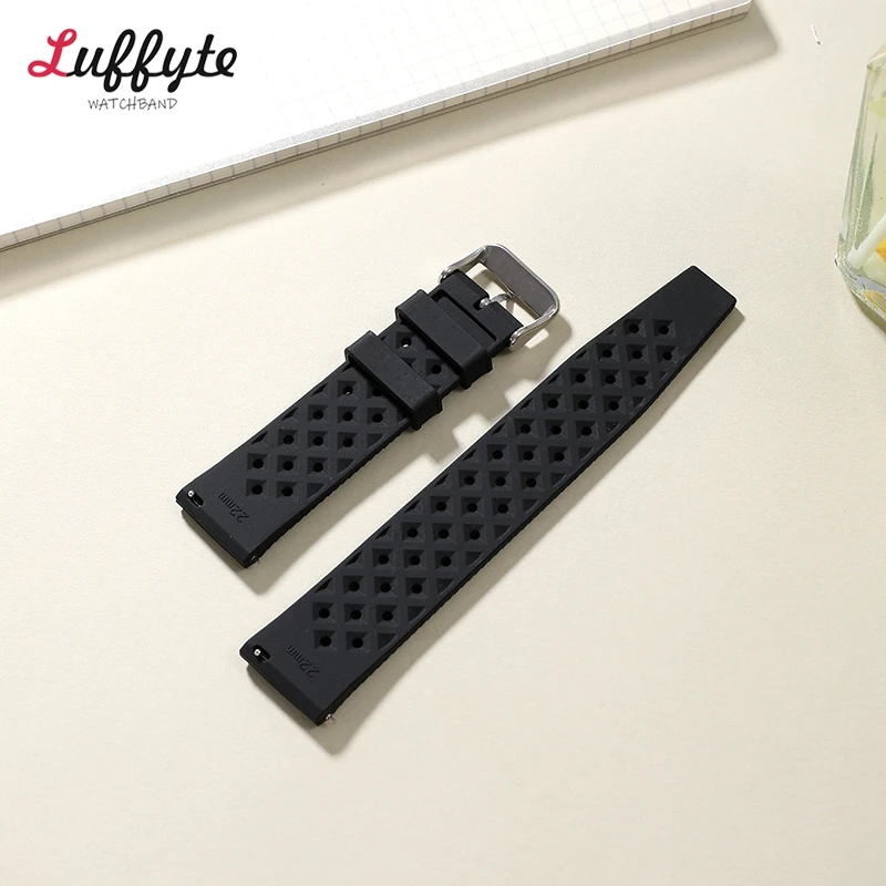 New Tropical Rubber Silicone Watch Strap Quick Release Watch Band 18mm 20mm 22mm Silicone Strap Smart Watch Strap