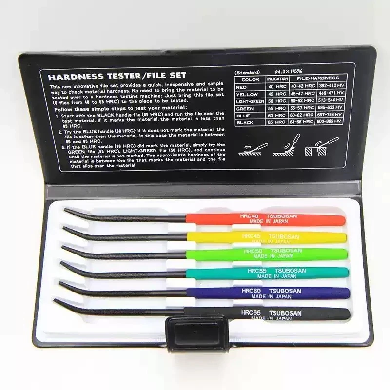 Original Hardness Tester Testing File Gourd Brand Hrc40-65 Hardness Testing File Hardness Testing File 6-piece Set