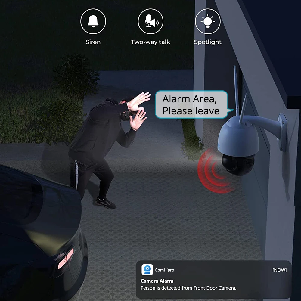 4K 8MP WiFi การเฝ้าระวังกล้องกลางแจ้ง30X ซูม Humanoid ติดตาม PoE PTZ กล้องสี Night กล้องวงจรปิดเครื่องบันทึกภาพกล้องวงจรปิดกล้อง CamHiro