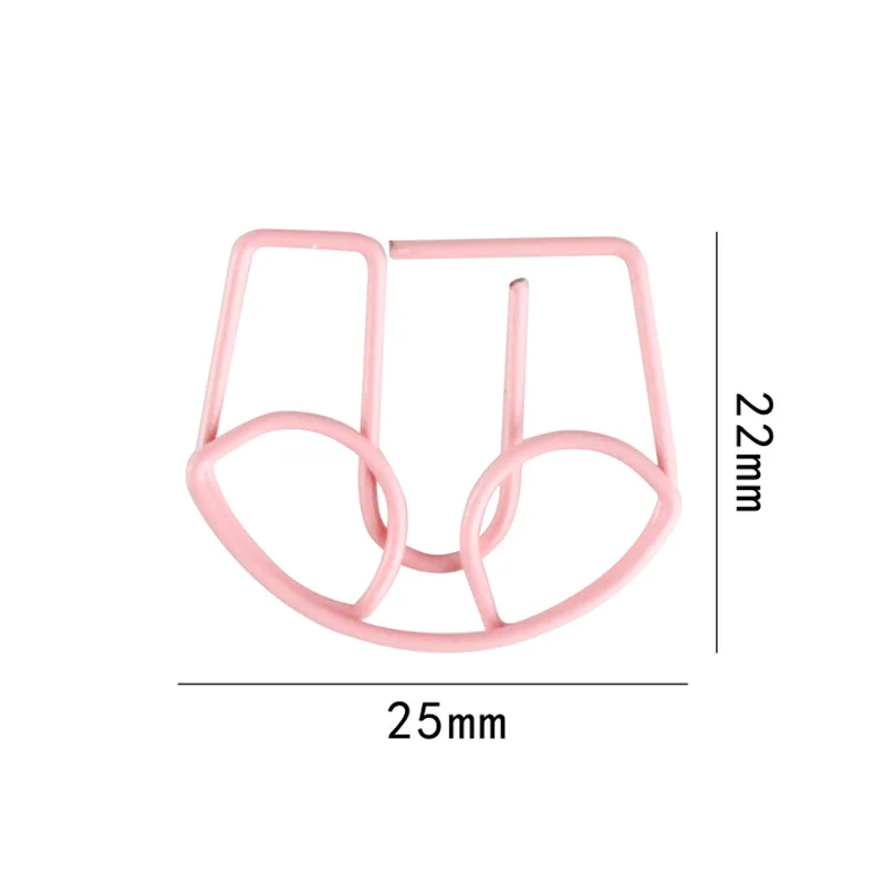 12pcs Underwear Set Paper Clip Bookmark Cartoon Creative Shape Paperclip Clamp Cute Office Use Binder Binding Supplies