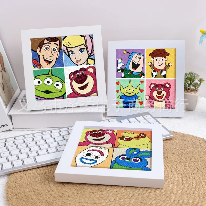 

Disney Toy Story Diamond Painting Cute Anime Buzz Lightyear Mr.Q Lotso Children DIY Stick Diamond Embroidery Toy Home Decoration