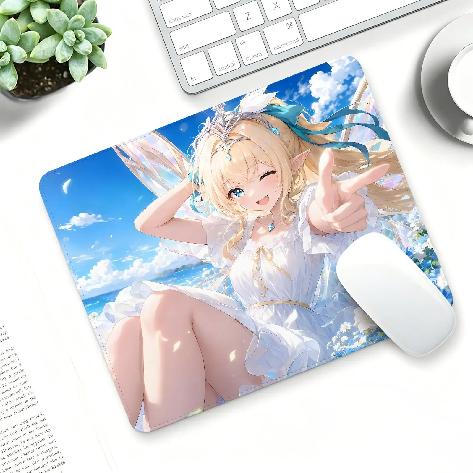 Genshin Impact Vesna Mouse Pad Regular gaming mouse pad S/M/L size Office mouse pad Laptop desk mat Stitched edge mouse pad