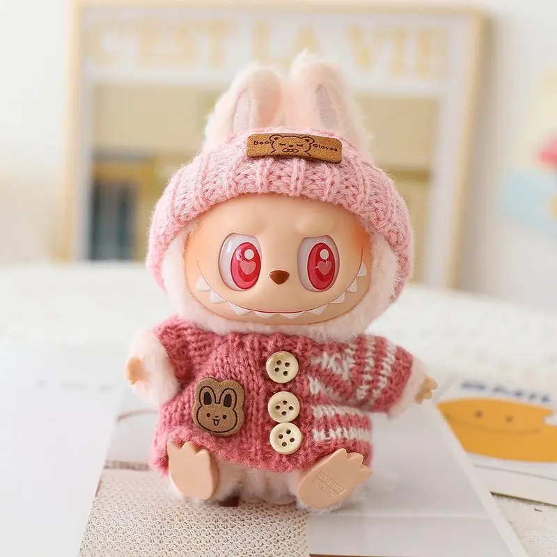 

17cm Labubu Mini Plush Doll'S Clothes Outfit Accessories Idol Suit Macaron Cute Clothing DIY Kid Gift Clothing V1 V2