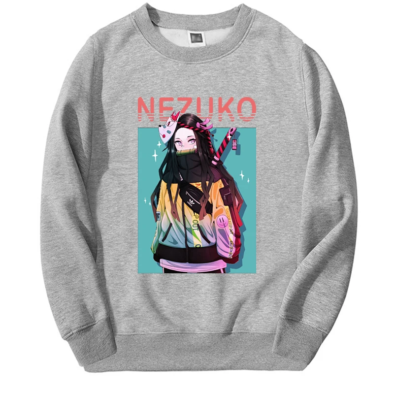 Demon Slayer Anime Hoodies Men/women Nezuko Manga Kimetsu No Yaiba Graphic Sweatshirt Oversize Fashion Hoody Fashion Streetwear