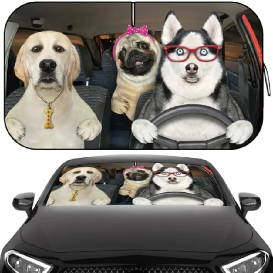

Windshield Sun Shade, Car Sun Shade Windshield, Reflector Sunshade Offers Ultimate Protection for Car Interior, Reflective Poly