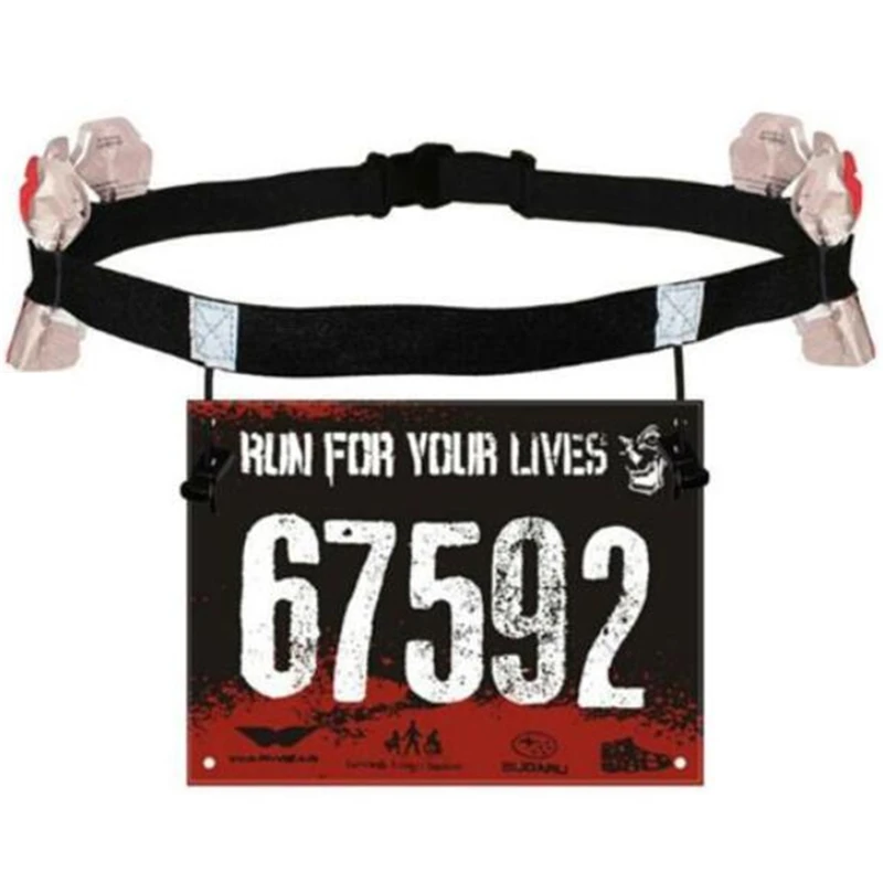 Belt Number Energy Rubber Ring  Triathlon Running Black Practical Fast Convenient Sports Competition Belt