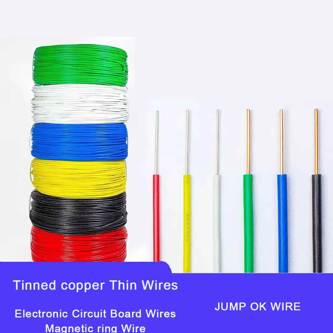 Tinned Copper Electronic Flying Wire 28/26/24/22Awg Single Solid Core Circuit Board Feedthrough Lead Jump Ok Electric Diy Cable