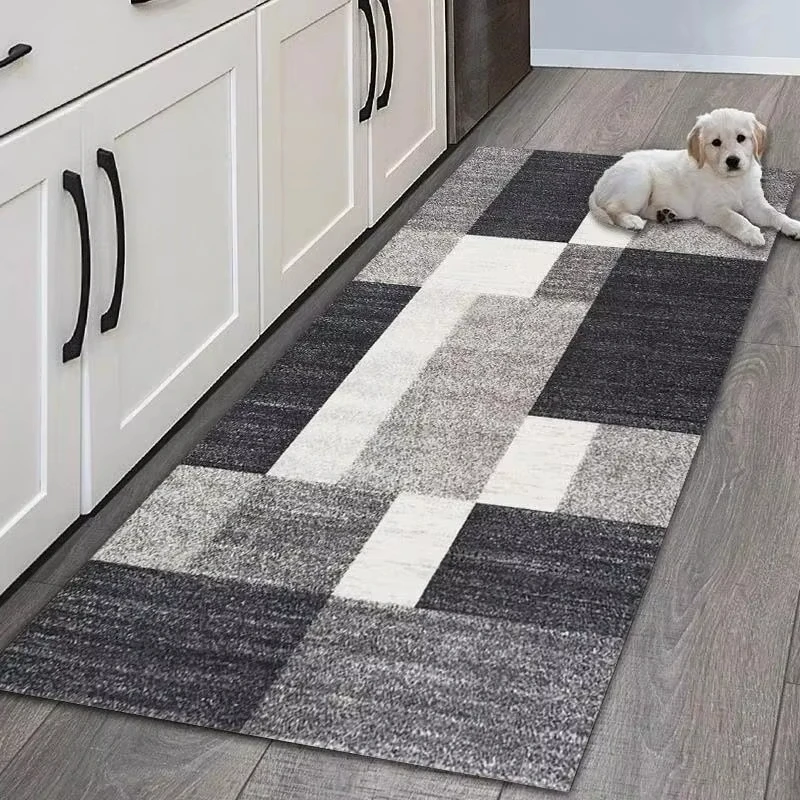 VIKAMA Long Strip Carpet Easy To Clean For Kitchen Laundry Room Corridor Dining Room. Stain-Resistant Flannel Rug For Home Decor
