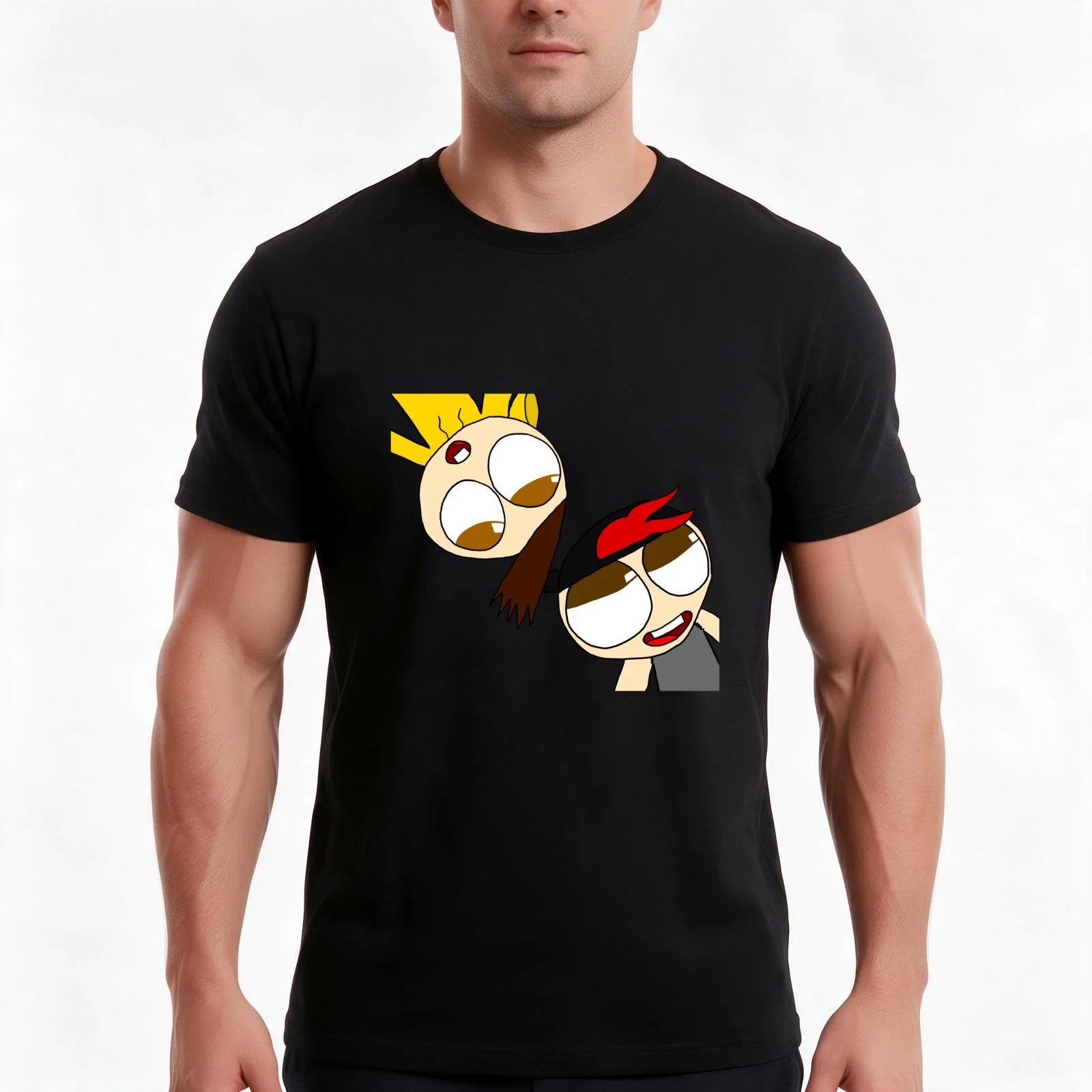 Best Frens T-Shirt, Summer Casual Cotton Tee, Oversized Streetwear Tops, Vintage Graphic Print, Loose Fit Short Sleeve
