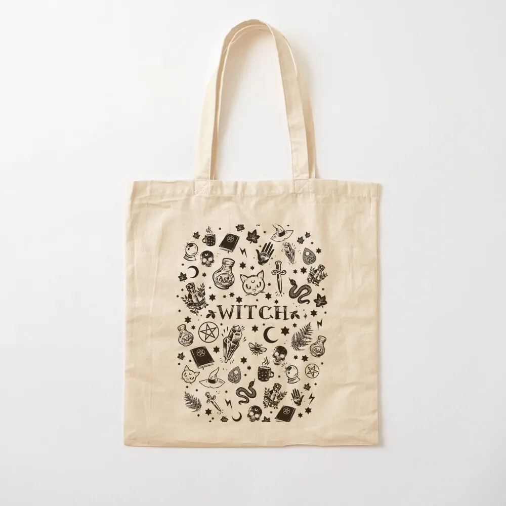 

WITCH PATTERN 2 Tote Bag eco bag folding Women's bag Eco Canvas Tote