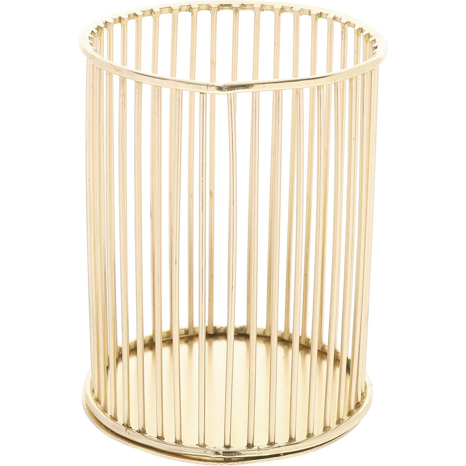 

Gold Plated Pen Holder Iron Mesh Desk Organizer For Office Home School Pencil Storage Container Rose Gold