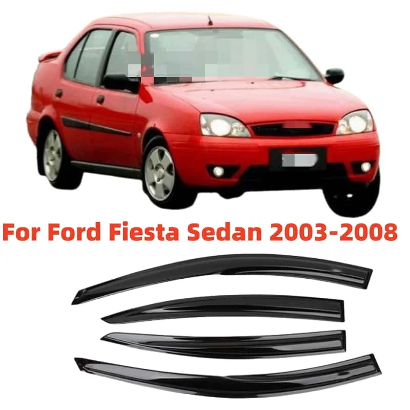 

For Ford Fiesta Sedan 2003-2008 Window Visors Rain Guard Side Vent Deflector Weathershield Moulding Trim Cars Accessories