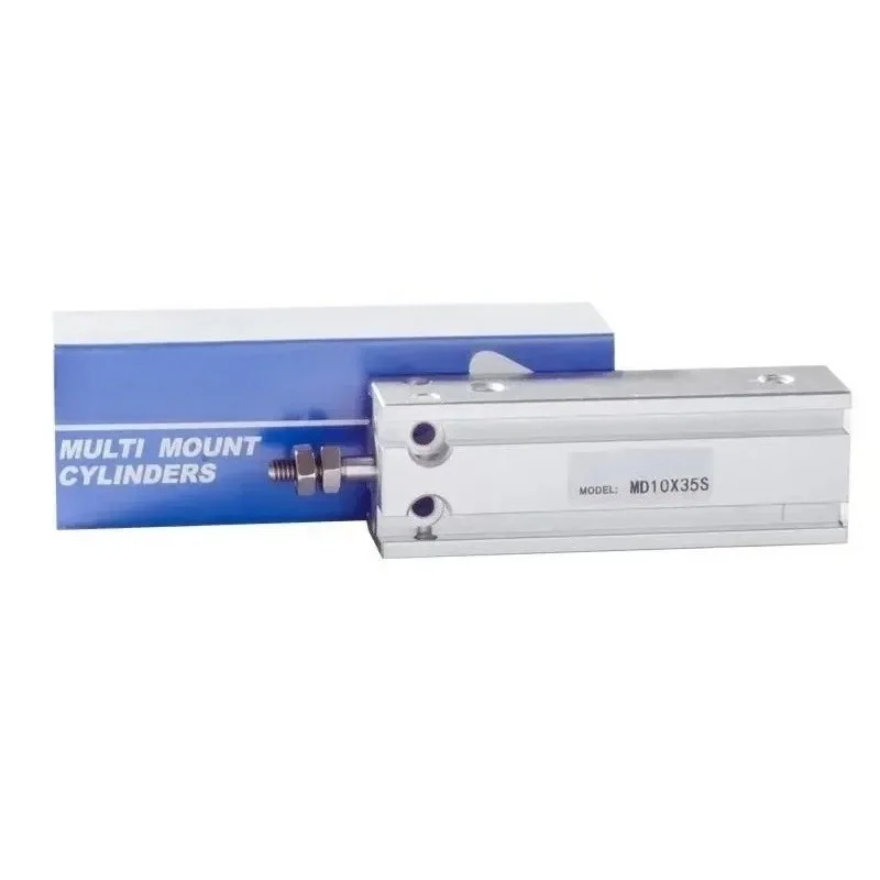 

MD Series Mini Cylinder (10mm Bore: 5-30mm Stroke, MD10x5S~10x30S), Ideal for Compact Pneumatic Systems & Precision Actuation