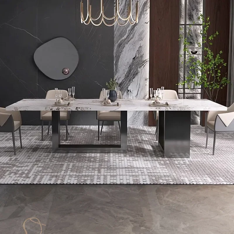 Artículos italianos, mesas de comedor, decoraciones minimalistas, juego de mesas de comedor nórdicas extensibles, mesas de comedor modernas, muebles para el hogar