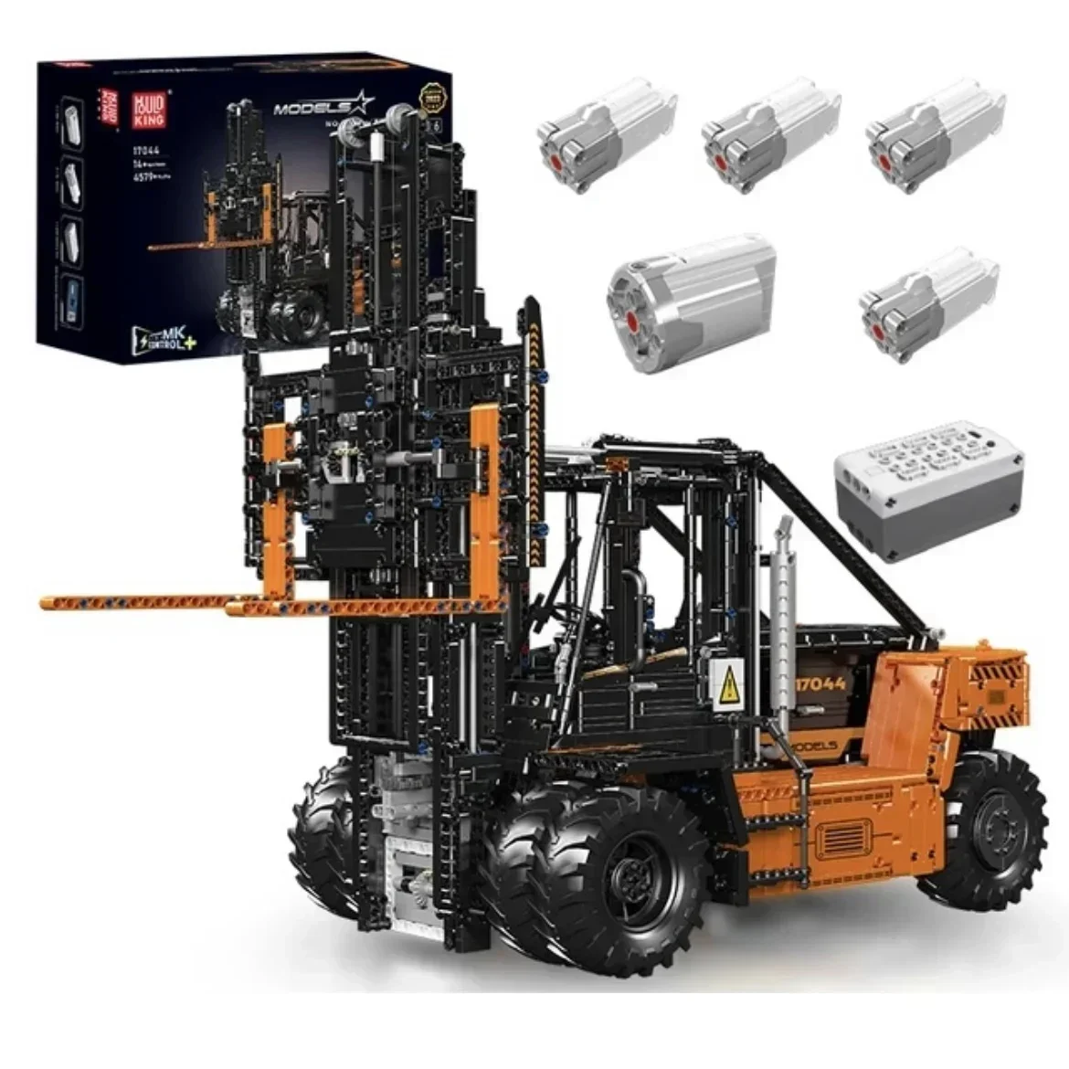 Mould King 17044 Technical App-Controlled Heavy-Duty Forklift RC Truck Construction Machine Model Building Blocks Toys Boy