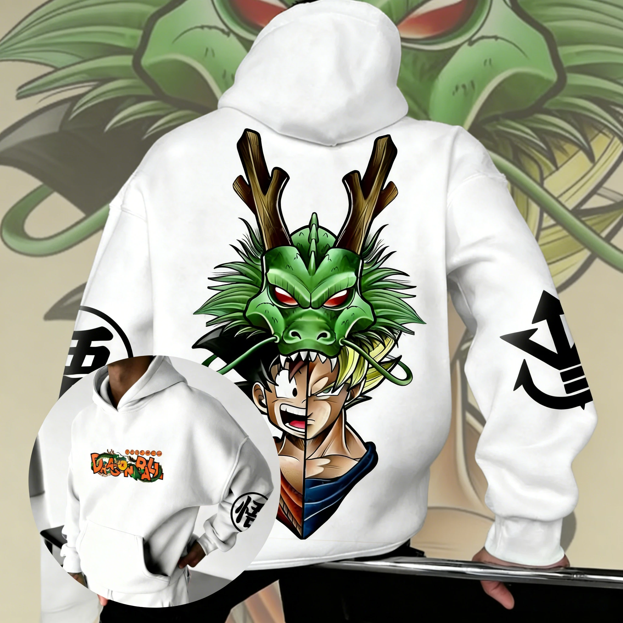 2026 Neue Herbst/Winter Dragon Ball 40. Jubiläum Son Goku 100% Baumwolle Anime Bedruckter Hoodie Übergröße Streetwear Unisex Y2k