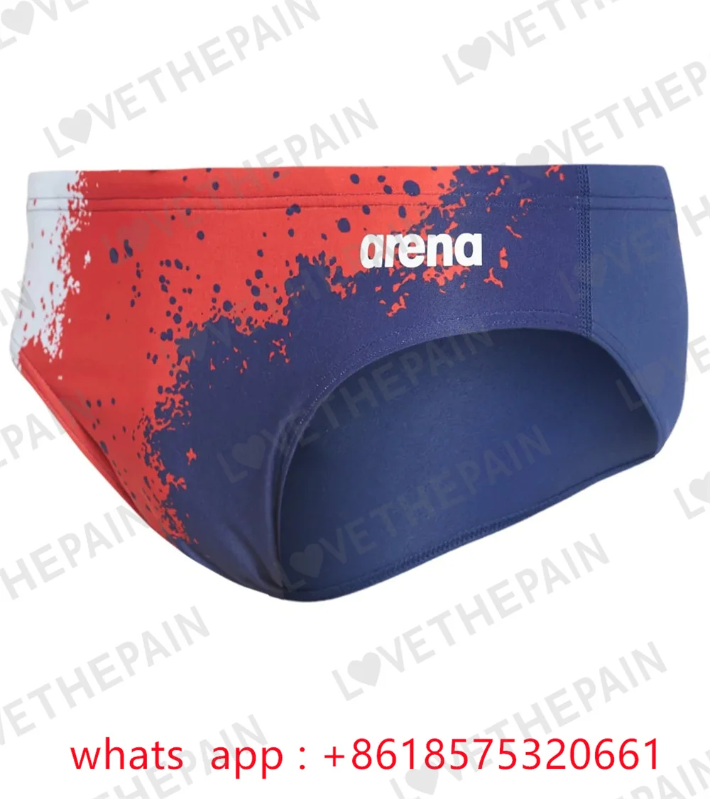 Men's Spraypaint Maxlife Brief Swimsuit Competition Triangle Swimsuit Beach Shorts Swimming Trunks Swim Trunks Jammer Swimsuit - view 4