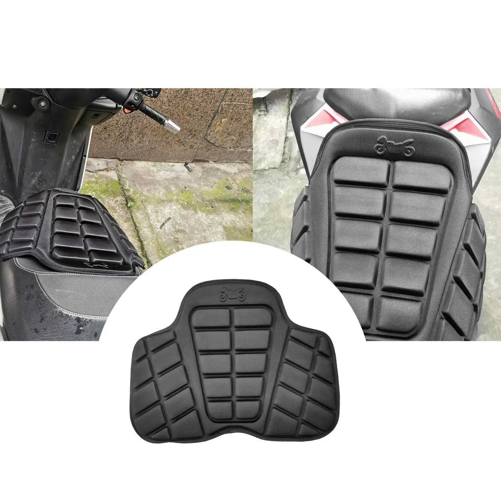 Air pad Motorcycle Adjustable Seat Cushion Ride Cooling Down Seat Pad Anti-skid Motorcycle Seat Cushion Saddle Sheepskin Cover