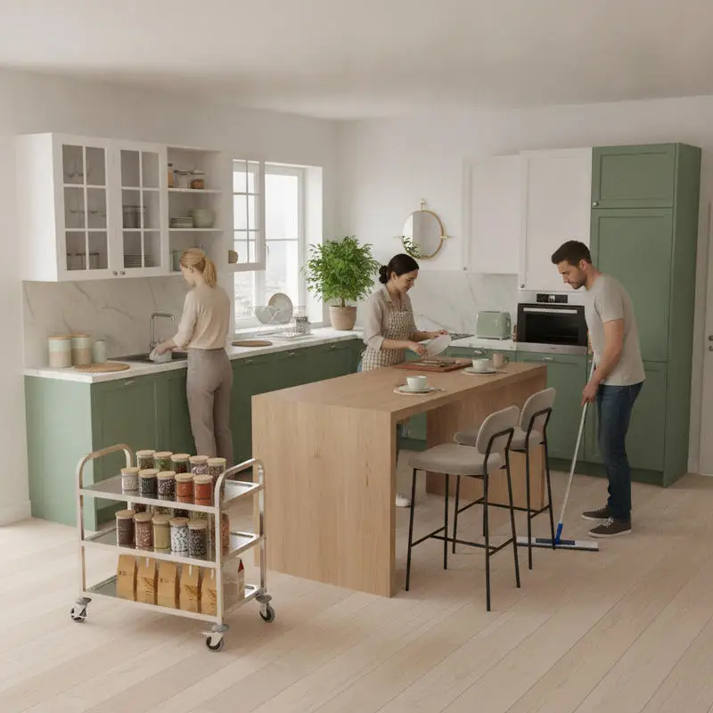 Chariot de service 90,5 x 50,5 x 88,2 cm en acier inoxydable avec 3 niveaux et roulettes pivotantes pour cuisine, salle à manger, appartement moderne, chariot de cuisine peu encombrant, chariot de rangement, chariot à roulettes au design intemporel