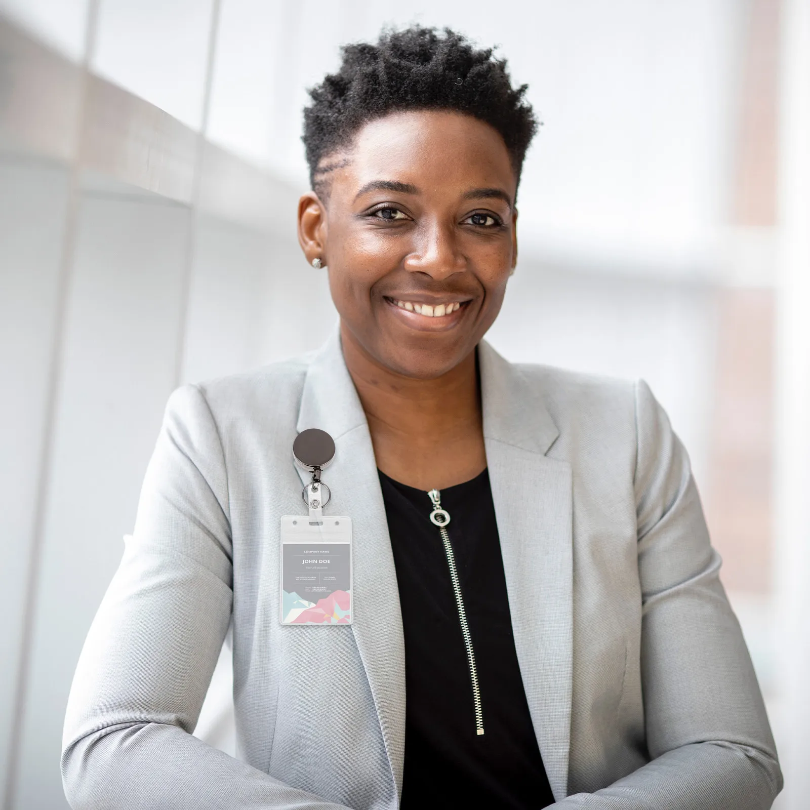 

10 шт. прозрачных водонепроницаемых держателей для карт с зажимом и шнурком для бейджей, для сотрудников, волонтеров, медсестер, двусторонние, прозрачные