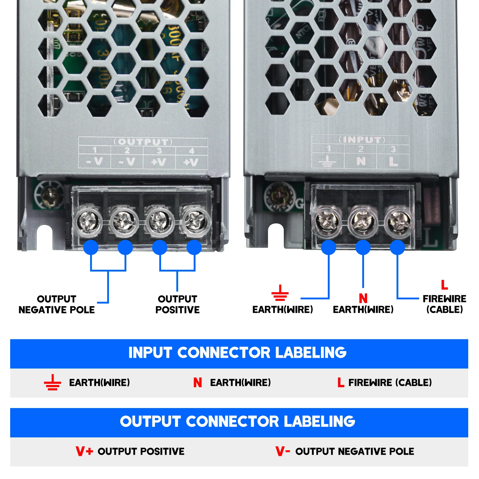 Alimentatore Driver LED AC 180-260V a DC 12 V 24V 60W 100W 200W 300W 400W trasformatori di illuminazione