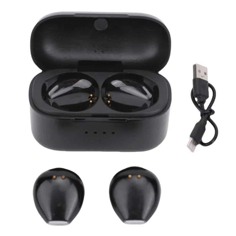 

AI Translation Invisible Earbuds Real Time In Ear Wireless Bluetooth Language Translator Earphones For Travel Business Black