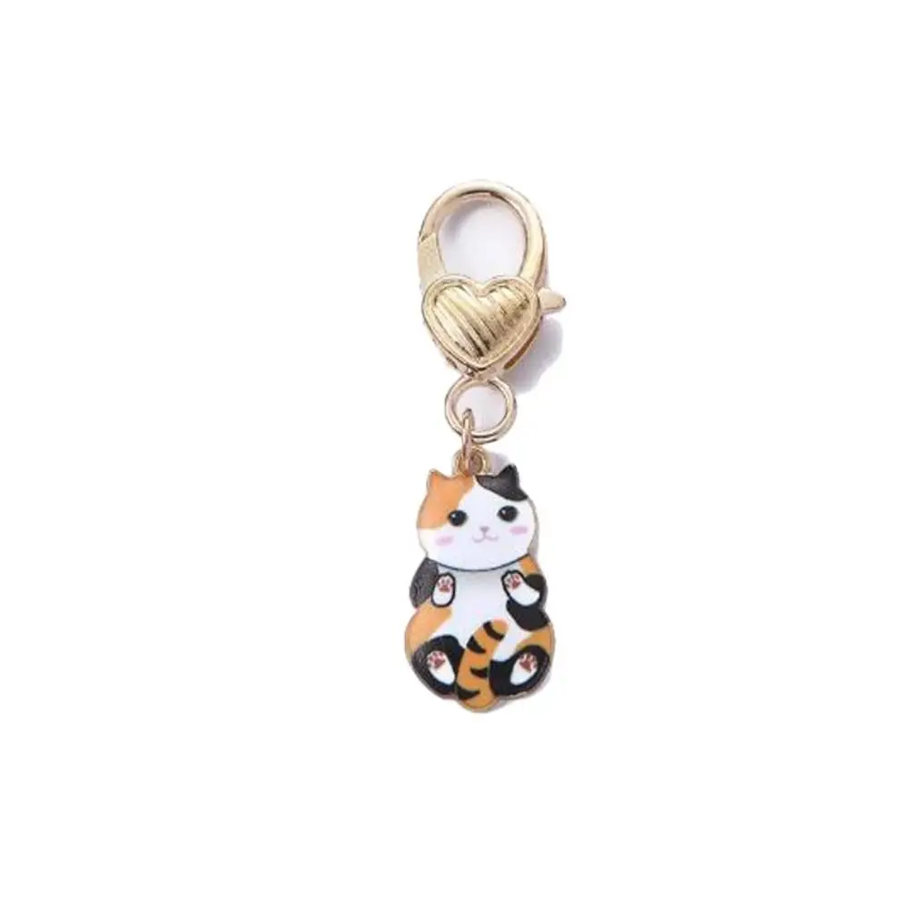 Gifts Cartoon Cat Keychain Cute Jewelry Accessories Zinc Alloy Keychain Pendant Kitten Keyring Women