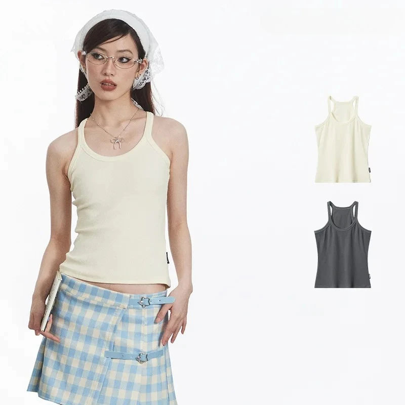 

Nariele Sexy Strap Vest Women's Summer Slim Sleeveless Outer Wear Inner Suspender Sweet Top Tide